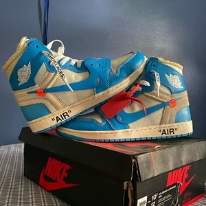 (AUTHENTIC) Offwhite Jordan 1 UNC
